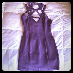 Sexy Lavender Tobi Bodycon Caged Mini Dress